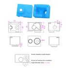 E3D V6 szilikon hőszigetelő kék