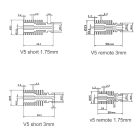 E3D V5 remote 1.75mm hűtőelem