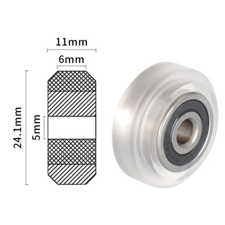 Pulley wheel transparent 625RS (inner hole 5mm)