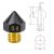 Teflon bevonatos nagy méretű nozzle 0.4 MM