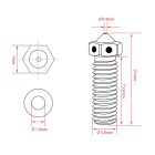 High quality E3D volcano nozzle Dot version 0.4mm