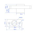 H típusú trapézmenetes anya (2 mm-es menetemelkedés)